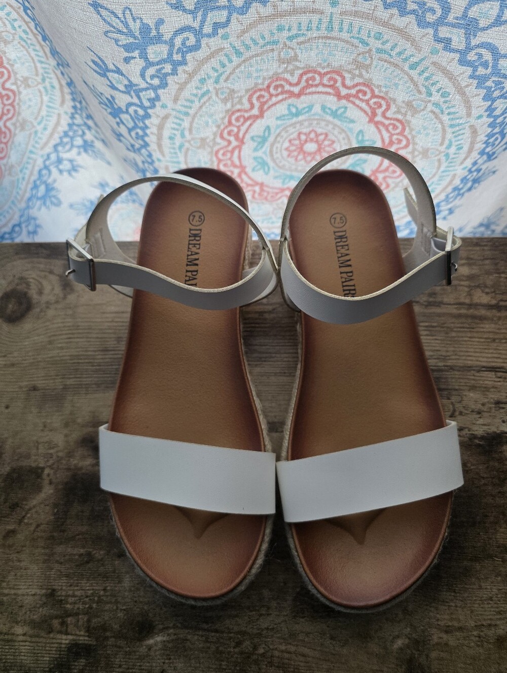 Dream Pairs White Espadrille Sandals – Women’s Size 7.5 – NWOT